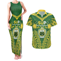 Samoa SUP Couples Matching Tank Maxi Dress and Hawaiian Shirt Samoan Coat Of Arms - Polynesian Pride