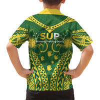 Samoa SUP Family Matching Long Sleeve Bodycon Dress and Hawaiian Shirt Samoan Coat Of Arms - Polynesian Pride