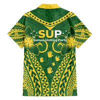 Samoa SUP Family Matching Short Sleeve Bodycon Dress and Hawaiian Shirt Samoan Coat Of Arms - Polynesian Pride