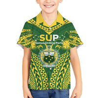 Samoa SUP Kid Hawaiian Shirt Samoan Coat Of Arms - Polynesian Pride