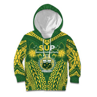 Samoa SUP Kid Hoodie Samoan Coat Of Arms LT05 Hoodie Green - Polynesian Pride