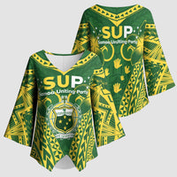Samoa SUP Kimono Sleeve Blouse Samoan Coat Of Arms LT05 - Polynesian Pride