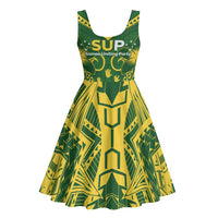 Samoa SUP Midi Dress Samoan Coat Of Arms - Polynesian Pride