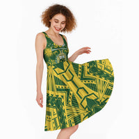 Samoa SUP Midi Dress Samoan Coat Of Arms - Polynesian Pride