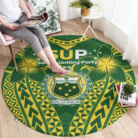Samoa SUP Round Carpet Samoan Coat Of Arms - Polynesian Pride
