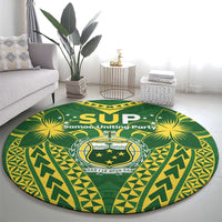 Samoa SUP Round Carpet Samoan Coat Of Arms - Polynesian Pride