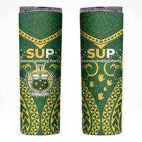 Samoa SUP Skinny Tumbler Samoan Coat Of Arms - Polynesian Pride