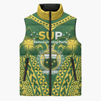 Samoa SUP Sleeveless Puffer Jacket Samoan Coat Of Arms LT05 Unisex Green - Polynesian Pride