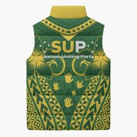 Samoa SUP Sleeveless Puffer Jacket Samoan Coat Of Arms LT05 - Polynesian Pride