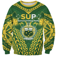 Samoa SUP Sweatshirt Samoan Coat Of Arms LT05 Unisex Green - Polynesian Pride