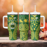 Samoa SUP Tumbler With Handle Samoan Coat Of Arms - Polynesian Pride