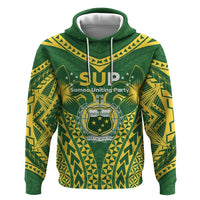 Samoa SUP Zip Hoodie Samoan Coat Of Arms - Polynesian Pride