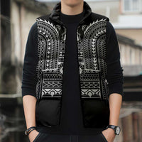 Philippines Igorot Tribal Art Tattoo Black Sleeveless Puffer Jacket - Polynesian Pride