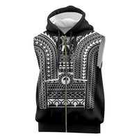 Philippines Igorot Tribal Art Tattoo Black Sleeveless Zip Hoodie - Polynesian Pride