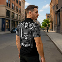 Philippines Igorot Tribal Art Tattoo Black Zipper Polo Shirt LT05 - Polynesian Pride