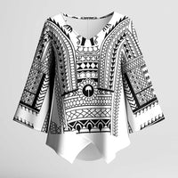 Philippines Igorot Tribal Art Tattoo White Kimono Sleeve Blouse - Polynesian Pride