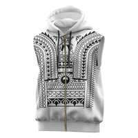 Philippines Igorot Tribal Art Tattoo White Sleeveless Zip Hoodie LT05 White - Polynesian Pride