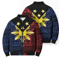 Philippines Sun Star Bomber Puffer Jacket Igorot Tribal Inspiration - Polynesian Pride