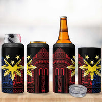 Philippines Sun Star 4 in 1 Can Cooler Tumbler Igorot Tribal Inspiration - Polynesian Pride