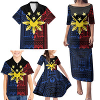 Philippines Sun Star Family Matching Puletasi and Hawaiian Shirt Igorot Tribal Inspiration - Polynesian Pride