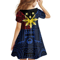 Philippines Sun Star Family Matching Short Sleeve Bodycon Dress and Hawaiian Shirt Igorot Tribal Inspiration - Polynesian Pride