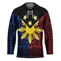 Philippines Sun Star Hockey Jersey Igorot Tribal Inspiration LT05 Unisex Black - Polynesian Pride