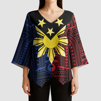 Philippines Sun Star Kimono Sleeve Blouse Igorot Tribal Inspiration - Polynesian Pride