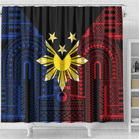 Philippines Sun Star Shower Curtain Igorot Tribal Inspiration - Polynesian Pride