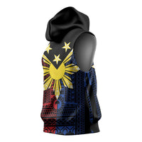 Philippines Sun Star Sleeveless Hoodie Igorot Tribal Inspiration - Polynesian Pride