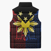 Philippines Sun Star Sleeveless Puffer Jacket Igorot Tribal Inspiration - Polynesian Pride