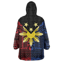 Philippines Sun Star Wearable Blanket Hoodie Igorot Tribal Inspiration - Polynesian Pride