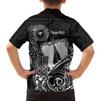 Personalized Hawaii Makahiki Season Family Matching Short Sleeve Bodycon Dress and Hawaiian Shirt Akua Loa Polynesian Pattern LT05 - Polynesian Pride