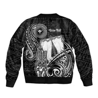 Personalized Hawaii Makahiki Season Sleeve Zip Bomber Jacket Akua Loa Polynesian Pattern LT05 - Polynesian Pride