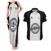 Personalized Fiji Obstacle Race 2023 Couples Matching Tank Maxi Dress and Hawaiian Shirt Never Give Up LT05 Black - Polynesian Pride