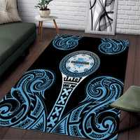 Fiji Obstacle Race 2023 Area Rug Go Champion LT05 Blue - Polynesian Pride
