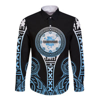 Personalized Fiji Obstacle Race 2023 Long Sleeve Button Shirt Go Champion LT05 Unisex Blue - Polynesian Pride