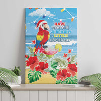 Hawaii Christmas Canvas Wall Art Funny Macaw Parrot Tropical Vibe LT05 - Polynesian Pride