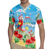 Hawaii Christmas Rugby Jersey Funny Macaw Parrot Tropical Vibe LT05 - Polynesian Pride