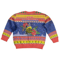 New Caledonia Christmas Kid Ugly Christmas Sweater Kanaky Poinsettia Joyeux Noel