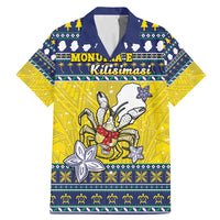 Niue The Rock Christmas Family Matching Mermaid Dress and Hawaiian Shirt Niuean Crab Monuina E Kilisimasi
