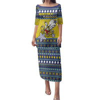 Niue The Rock Christmas Family Matching Puletasi and Hawaiian Shirt Niuean Crab Monuina E Kilisimasi