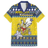 Niue The Rock Christmas Hawaiian Shirt Niuean Crab Monuina E Kilisimasi LT05 Blue - Polynesian Pride