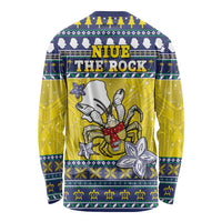 Niue The Rock Christmas Long Sleeve Shirt Niuean Crab Monuina E Kilisimasi