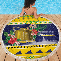 Tokelau Christmas Beach Blanket Tokelauan Badge Manuia Te Kilihimahi