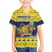 Tokelau Christmas Hawaiian Shirt Tokelauan Badge Manuia Te Kilihimahi