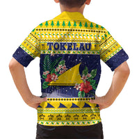 Tokelau Christmas Kid Hawaiian Shirt Tokelauan Badge Manuia Te Kilihimahi