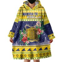 Tokelau Christmas Wearable Blanket Hoodie Tokelauan Badge Manuia Te Kilihimahi