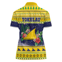 Tokelau Christmas Women Polo Shirt Tokelauan Badge Manuia Te Kilihimahi