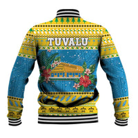 Tuvalu Christmas Baseball Jacket Coat Of Arms Manuia Te Kilisimasi LT05 - Polynesian Pride