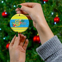 Tuvalu Christmas Ceramic Ornament Coat Of Arms Manuia Te Kilisimasi LT05 - Polynesian Pride